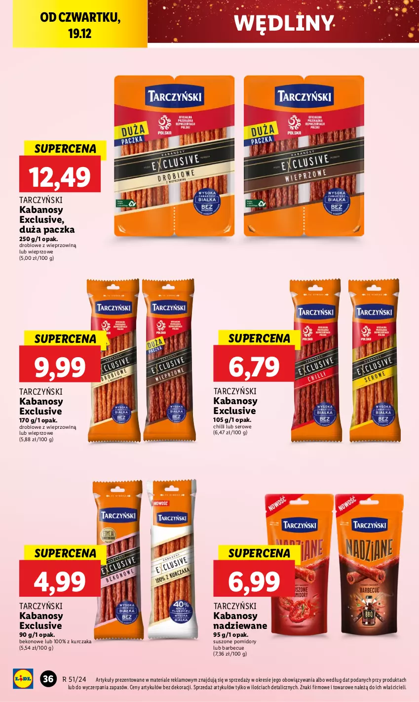 Gazetka promocyjna Lidl - GAZETKA - ważna 19.12 do 22.12.2024 - strona 40 - produkty: Beko, Kabanos, Kurczak, Pomidory, Ser, Suszone pomidory, Tarczyński