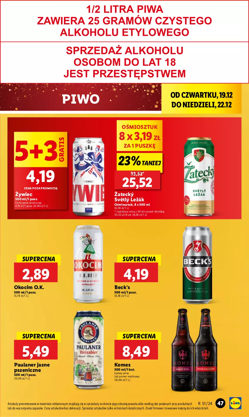 Gazetka promocyjna Lidl - GAZETKA - ważna 19.12 do 22.12.2024 - strona 53 - produkty: Gra, Koc, Okocim, Piwo, Por