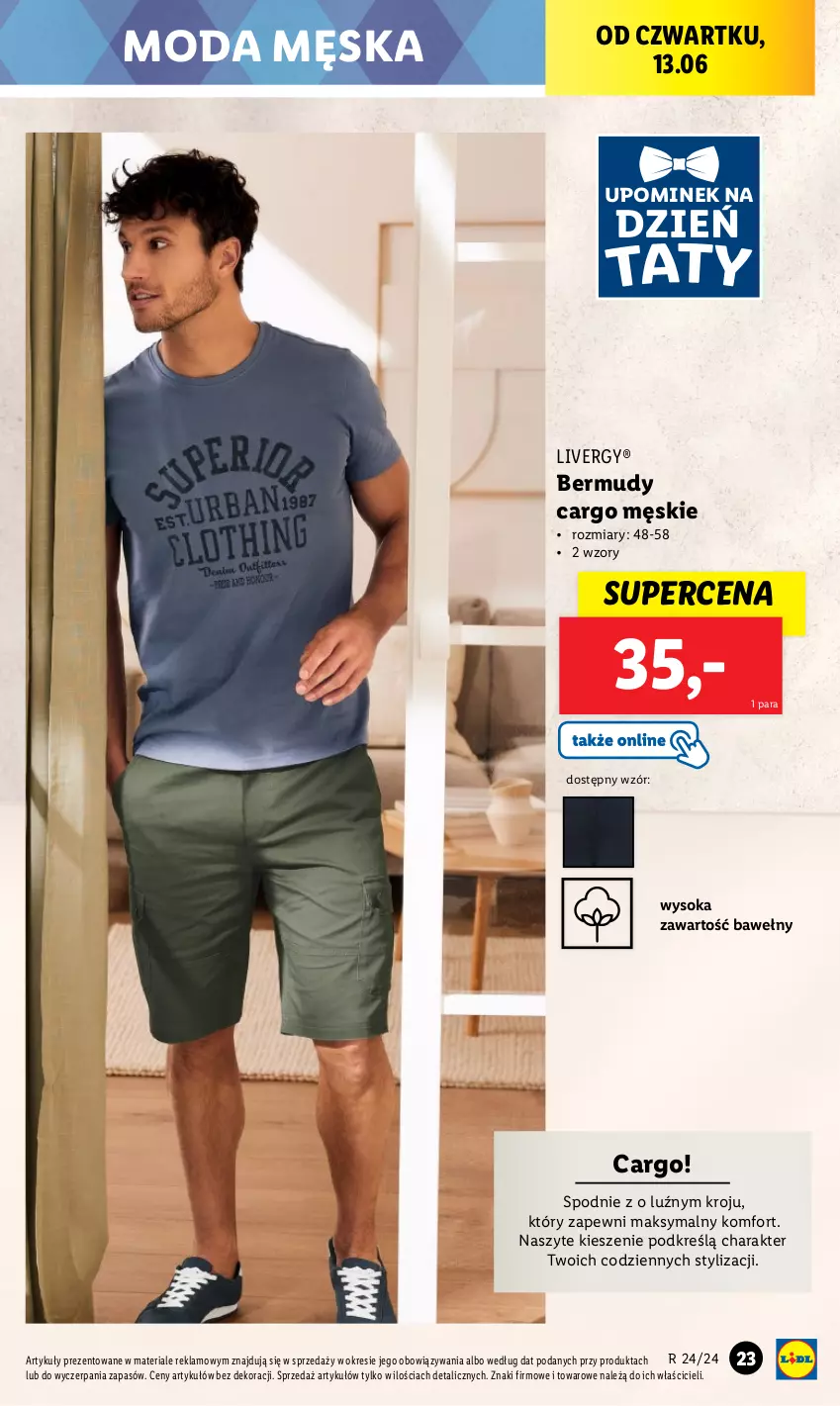 Gazetka promocyjna Lidl - GAZETKA - ważna 10.06 do 15.06.2024 - strona 31 - produkty: Bermudy, Moda, Sok, Spodnie