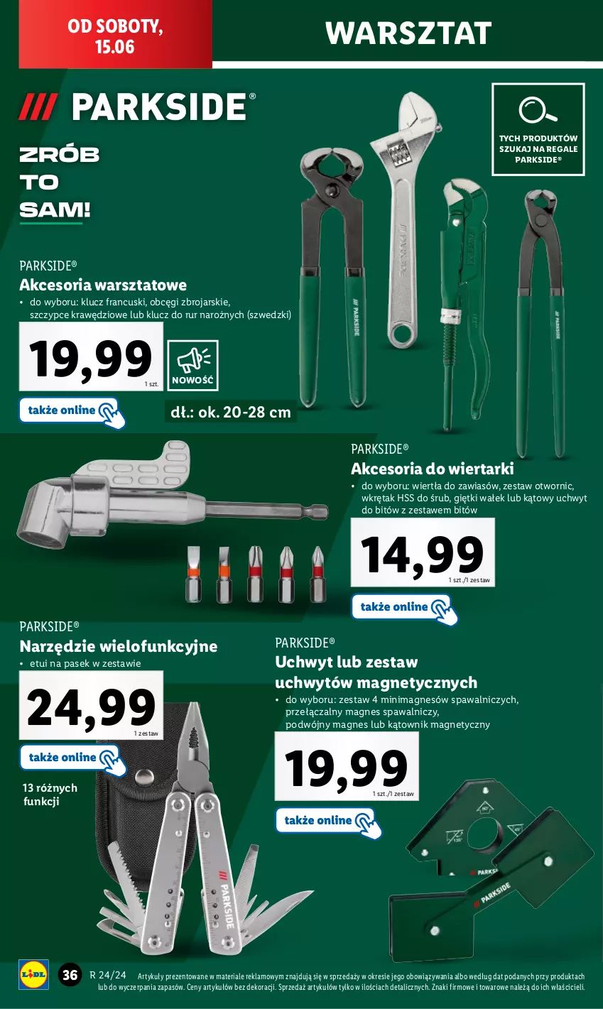 Gazetka promocyjna Lidl - GAZETKA - ważna 10.06 do 15.06.2024 - strona 44 - produkty: Parkside, Pasek, Szczypce, Wałek, Wkręt