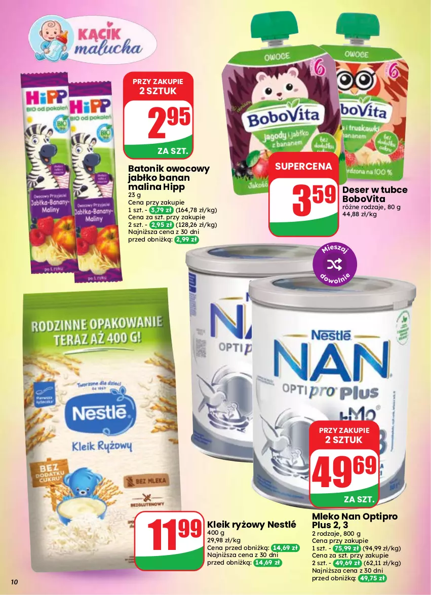 Gazetka promocyjna Dino - Gazetka 37 / 2026 - ważna 09.09 do 15.09.2026 - strona 10 - produkty: Baton, BoboVita, Deser, HiPP, Mleko, NAN Optipro, Nestlé, Ryż, Ser, Tonik