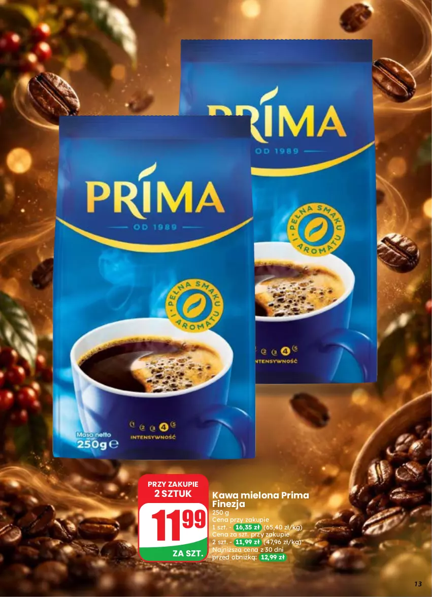 Gazetka promocyjna Dino - Gazetka 37 / 2026 - ważna 09.09 do 15.09.2026 - strona 13 - produkty: Kawa, Kawa mielona, Prima