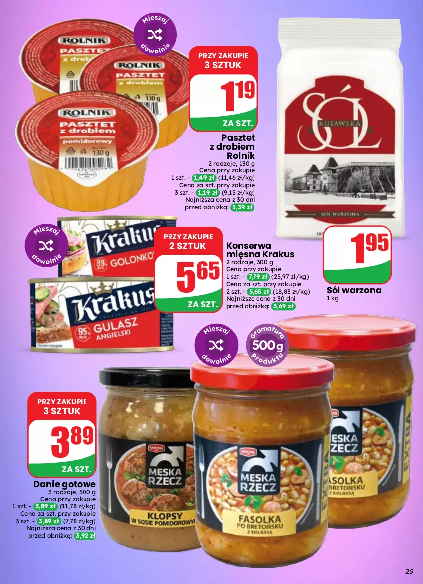 Gazetka promocyjna Dino - Gazetka 37 / 2026 - ważna 09.09 do 15.09.2026 - strona 25 - produkty: Danie gotowe, Krakus, Pasztet, Rolnik, Ser, Sól