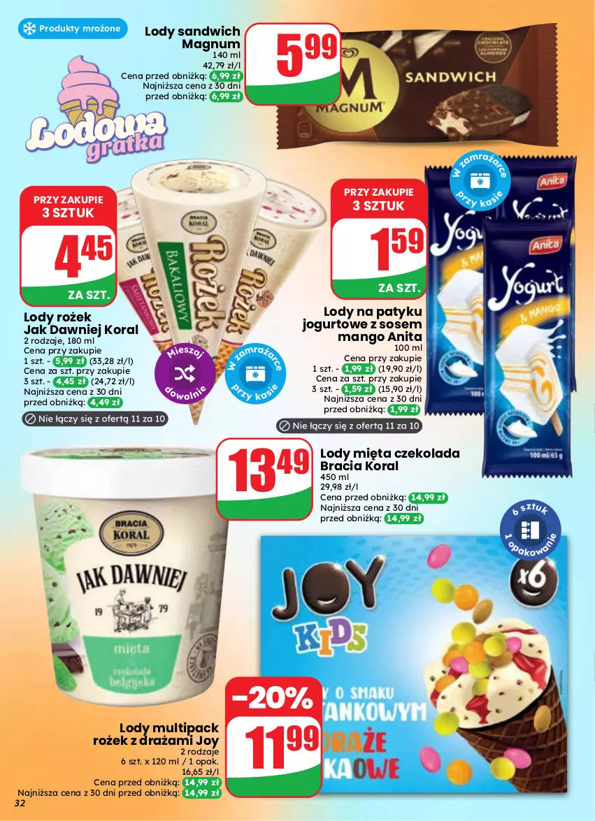 Gazetka promocyjna Dino - Gazetka 37 / 2026 - ważna 09.09 do 15.09.2026 - strona 32 - produkty: Czekolada, Jogurt, Lody, Mango, Mięta, Produkty mrożone, Sos