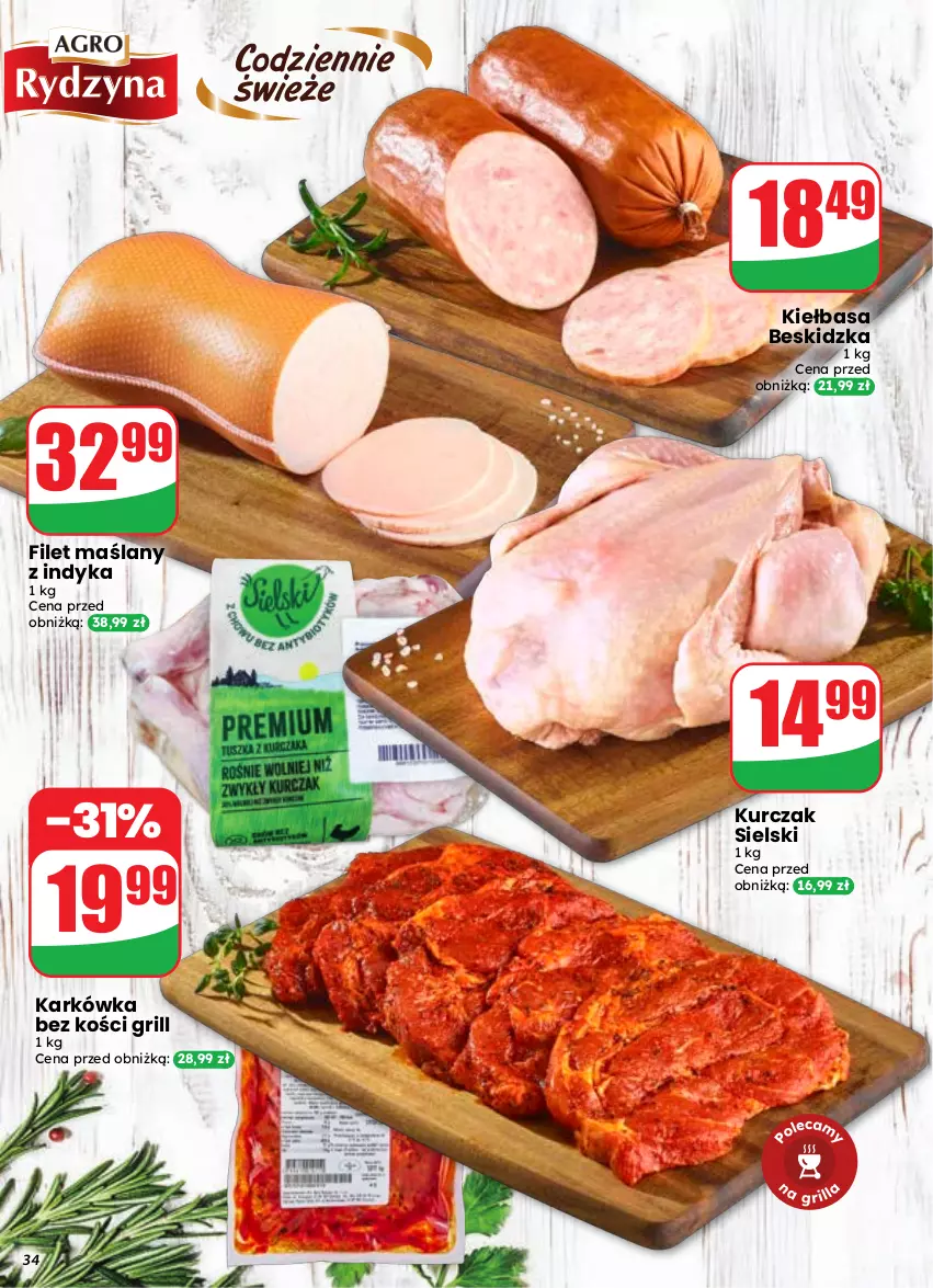 Gazetka promocyjna Dino - Gazetka 37 / 2026 - ważna 09.09 do 15.09.2026 - strona 34 - produkty: Grill, Kiełbasa, Kurczak