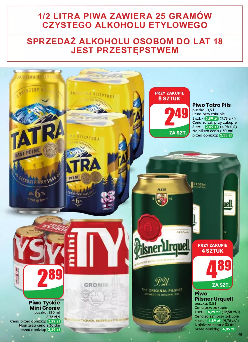 Gazetka promocyjna Dino - Gazetka 37 / 2026 - ważna 09.09 do 15.09.2026 - strona 49 - produkty: Gra, Pilsner Urquell, Piwa, Piwo, Tatra, Tyskie