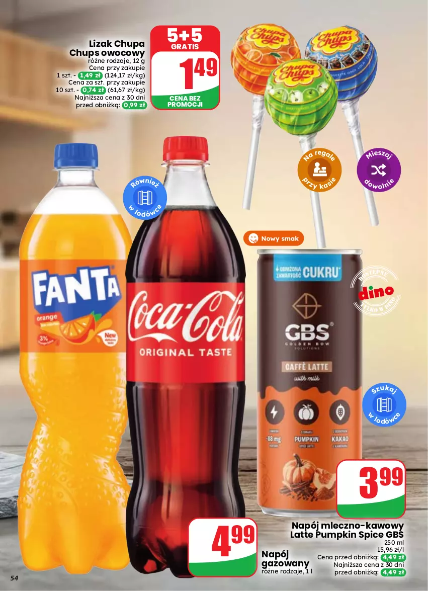 Gazetka promocyjna Dino - Gazetka 37 / 2026 - ważna 09.09 do 15.09.2026 - strona 54 - produkty: Chupa Chups, Gra, Napój