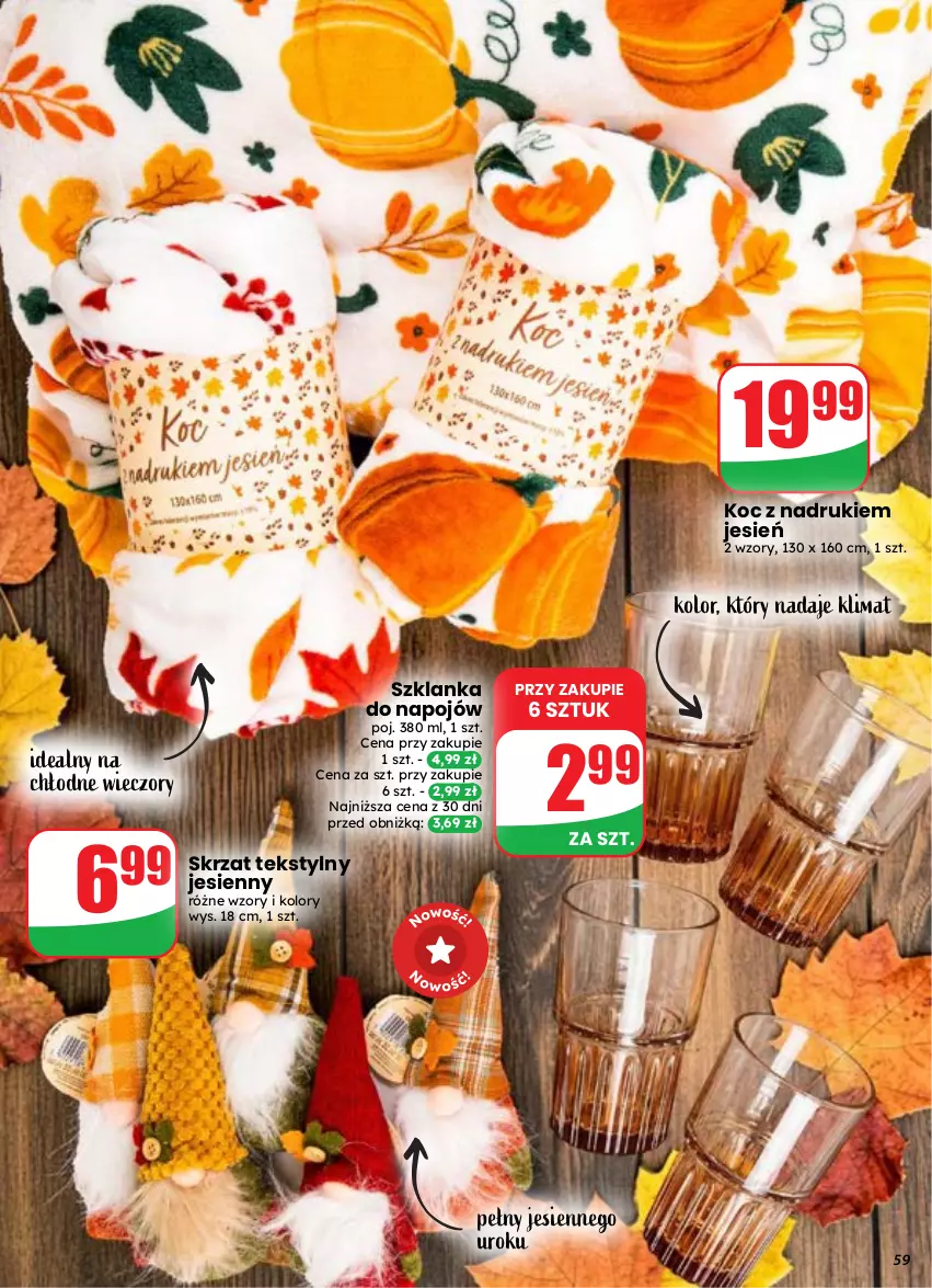 Gazetka promocyjna Dino - Gazetka 37 / 2026 - ważna 09.09 do 15.09.2026 - strona 59 - produkty: Koc, Skrzat, Szklanka