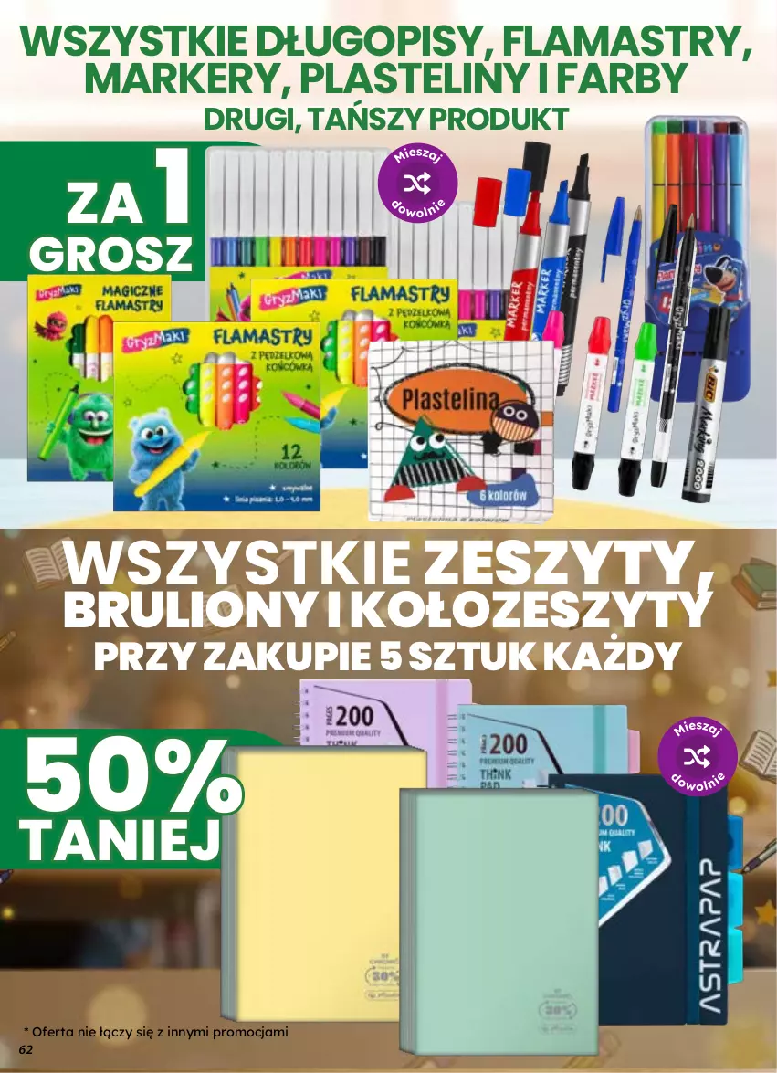 Gazetka promocyjna Dino - Gazetka 37 / 2026 - ważna 09.09 do 15.09.2026 - strona 62 - produkty: Długopis, Fa, Flamastry, Lion, Marker