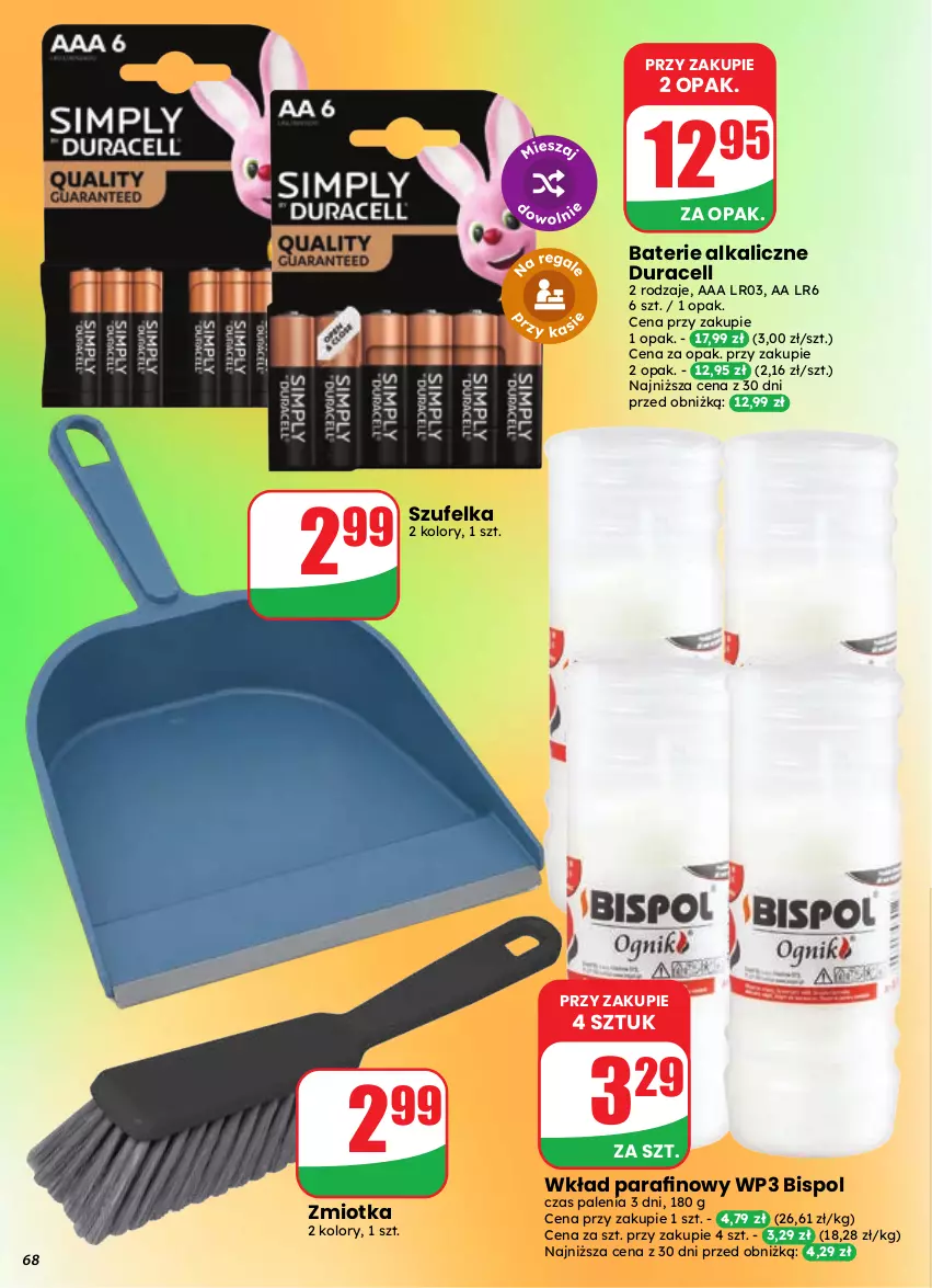 Gazetka promocyjna Dino - Gazetka 37 / 2026 - ważna 09.09 do 15.09.2026 - strona 68 - produkty: Baterie alkaliczne, Duracell, Szufelka