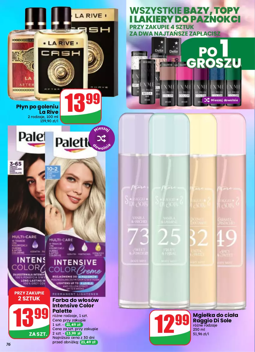 Gazetka promocyjna Dino - Gazetka 37 / 2026 - ważna 09.09 do 15.09.2026 - strona 76 - produkty: Fa, Farba do włosów, La Rive, Lakier, Palette, Top
