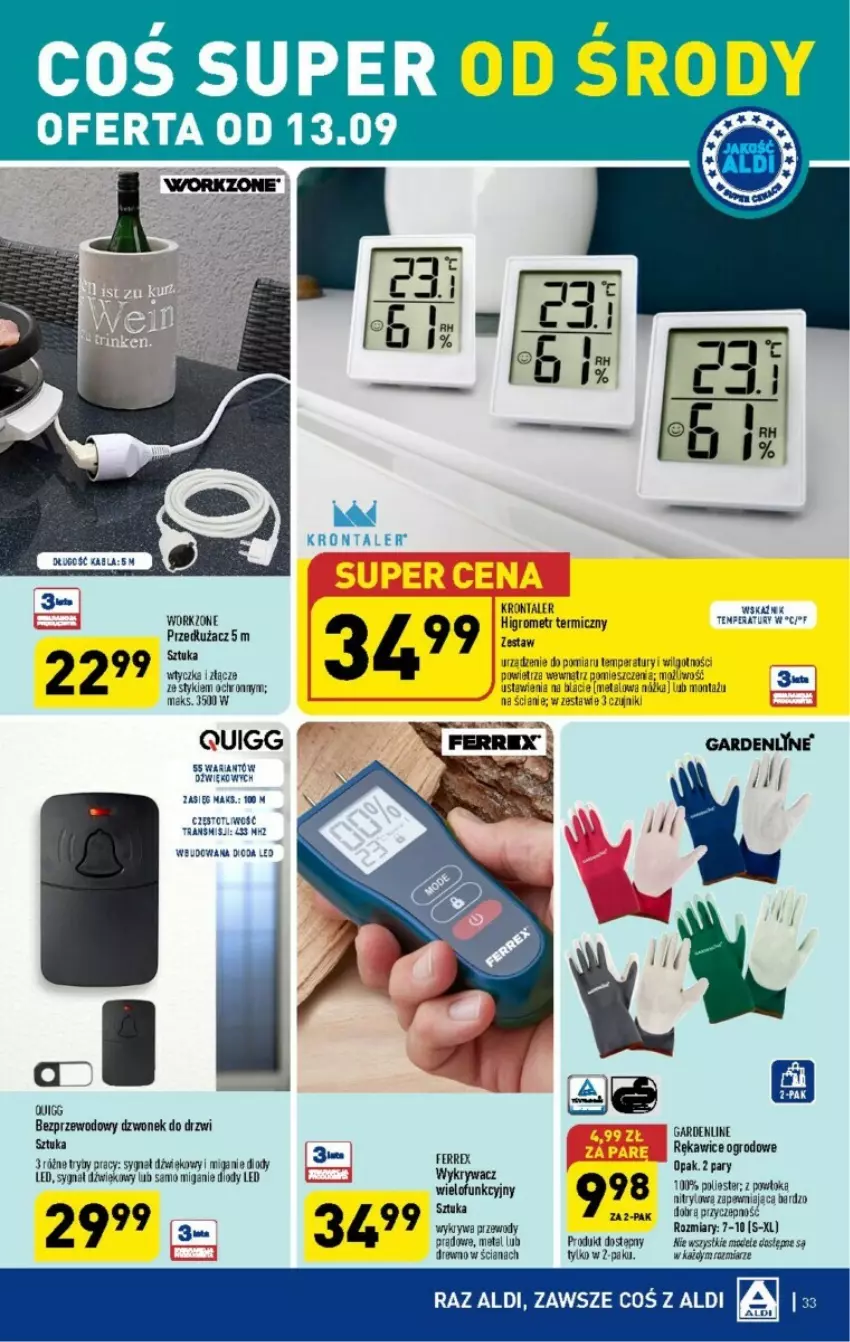 Gazetka promocyjna Aldi - ważna 11.09 do 16.09.2023 - strona 27 - produkty: Drzwi, Dzwonek, Rękawice