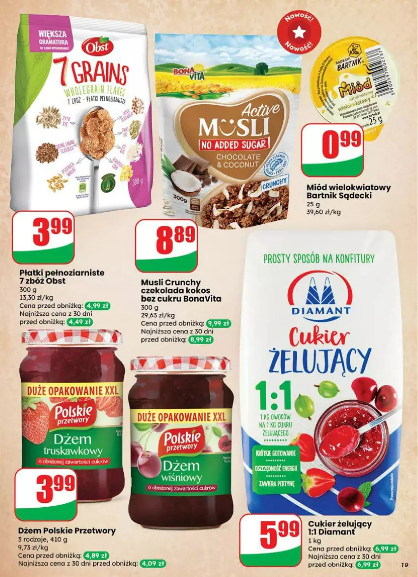 Gazetka promocyjna Dino - ważna 18.06 do 24.06.2025 - strona 11 - produkty: Cukier, Diamant, Dżem, Kokos, Miód, Mus, Vita C