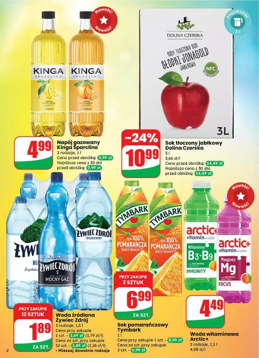 Gazetka promocyjna Dino - ważna 18.06 do 24.06.2025 - strona 12 - produkty: Clin, LANA, Napój, Napój gazowany, Sok, Sok pomarańczowy, Woda