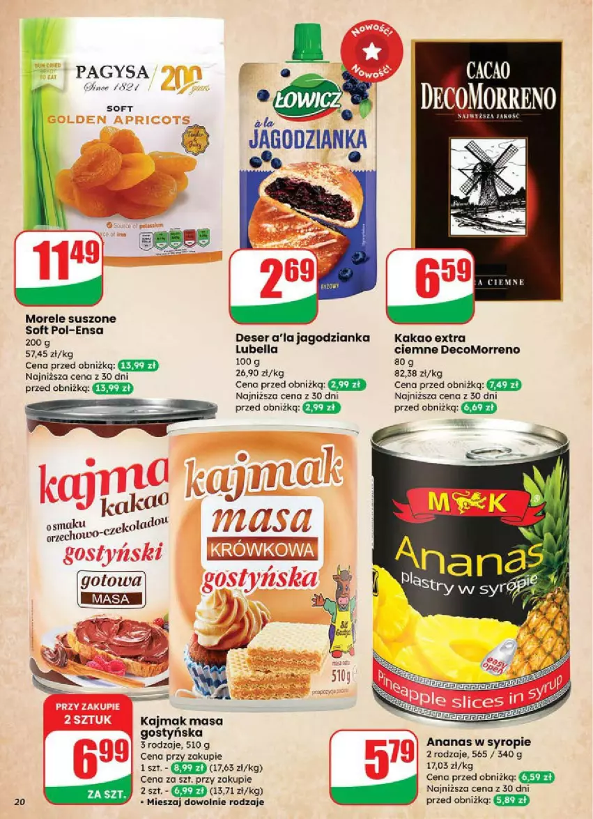 Gazetka promocyjna Dino - ważna 18.06 do 24.06.2025 - strona 13 - produkty: Ananas, Bell, Bella, Deser, Jagodzianka, Kakao, Lubella, Ser, Syrop