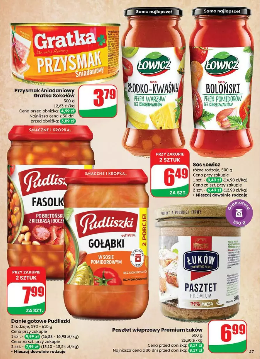 Gazetka promocyjna Dino - ważna 18.06 do 24.06.2025 - strona 20 - produkty: Danie gotowe, Gra, Pasztet, Pudliszki, Ser, Sos
