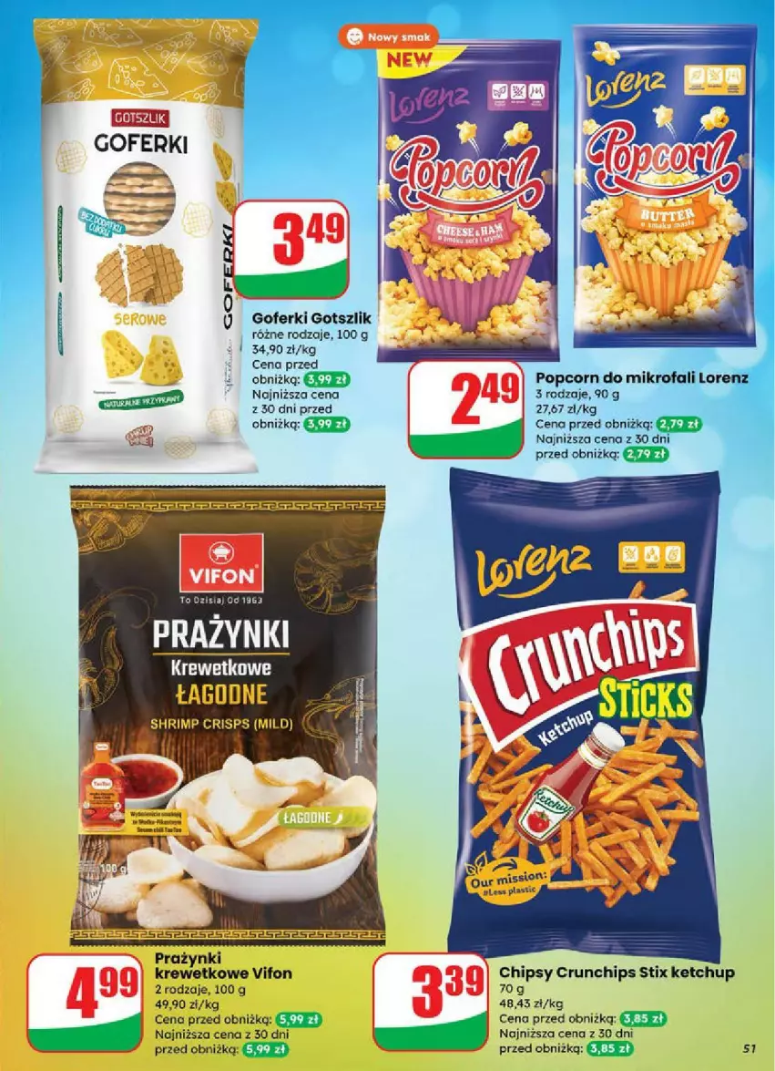 Gazetka promocyjna Dino - ważna 18.06 do 24.06.2025 - strona 47 - produkty: Chipsy, Crunchips, Fa, Ketchup, Lorenz, Popcorn