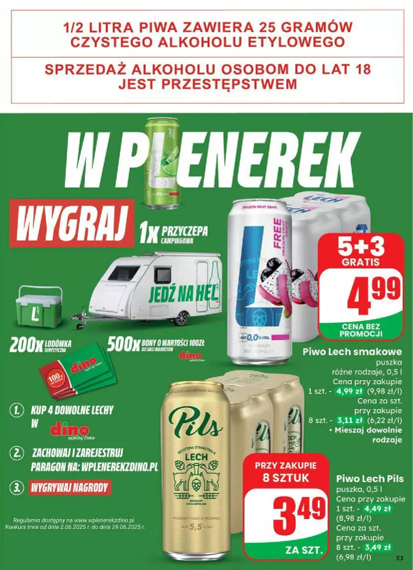 Gazetka promocyjna Dino - ważna 18.06 do 24.06.2025 - strona 49 - produkty: Gra, JBL, Piwa, Piwo