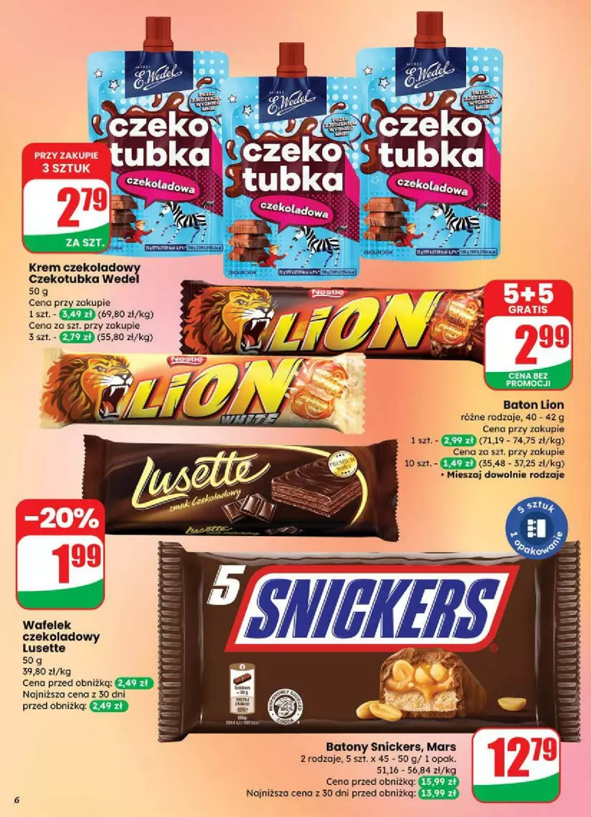 Gazetka promocyjna Dino - ważna 18.06 do 24.06.2025 - strona 56 - produkty: Baton, Fa, Lion, Mars, Snickers