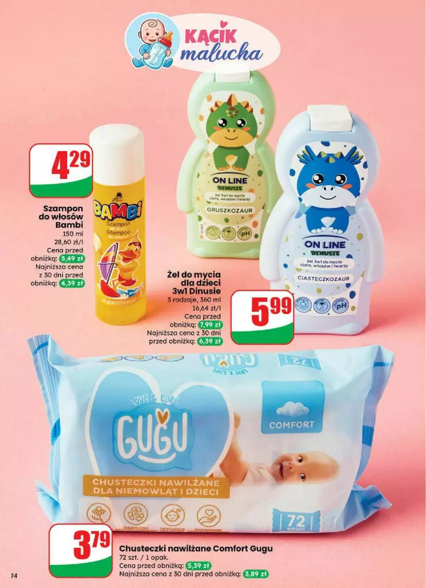 Gazetka promocyjna Dino - ważna 18.06 do 24.06.2025 - strona 6 - produkty: Chusteczki, Dzieci, Szampon