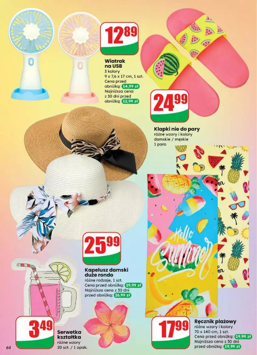 Gazetka promocyjna Dino - ważna 18.06 do 24.06.2025 - strona 61 - produkty: Klapki, Ręcznik, Ser