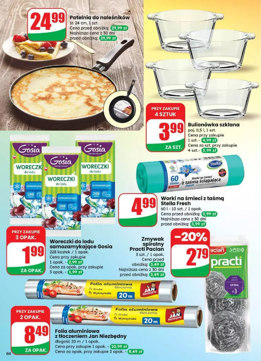 Gazetka promocyjna Dino - ważna 18.06 do 24.06.2025 - strona 63 - produkty: Bulion, Folia aluminiowa, LANA, Lion, Patelnia, Stek, Woreczki do lodu, Worki na śmiec, Worki na śmieci