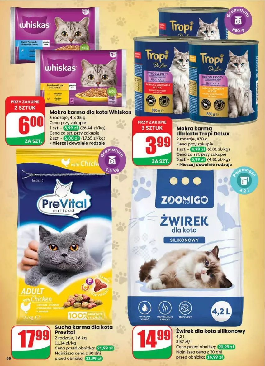 Gazetka promocyjna Dino - ważna 18.06 do 24.06.2025 - strona 65 - produkty: Mokra karma, Sucha karma, Whiskas