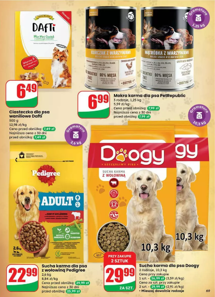 Gazetka promocyjna Dino - ważna 18.06 do 24.06.2025 - strona 66 - produkty: Mokra karma, Pedigree, Stek, Sucha karma