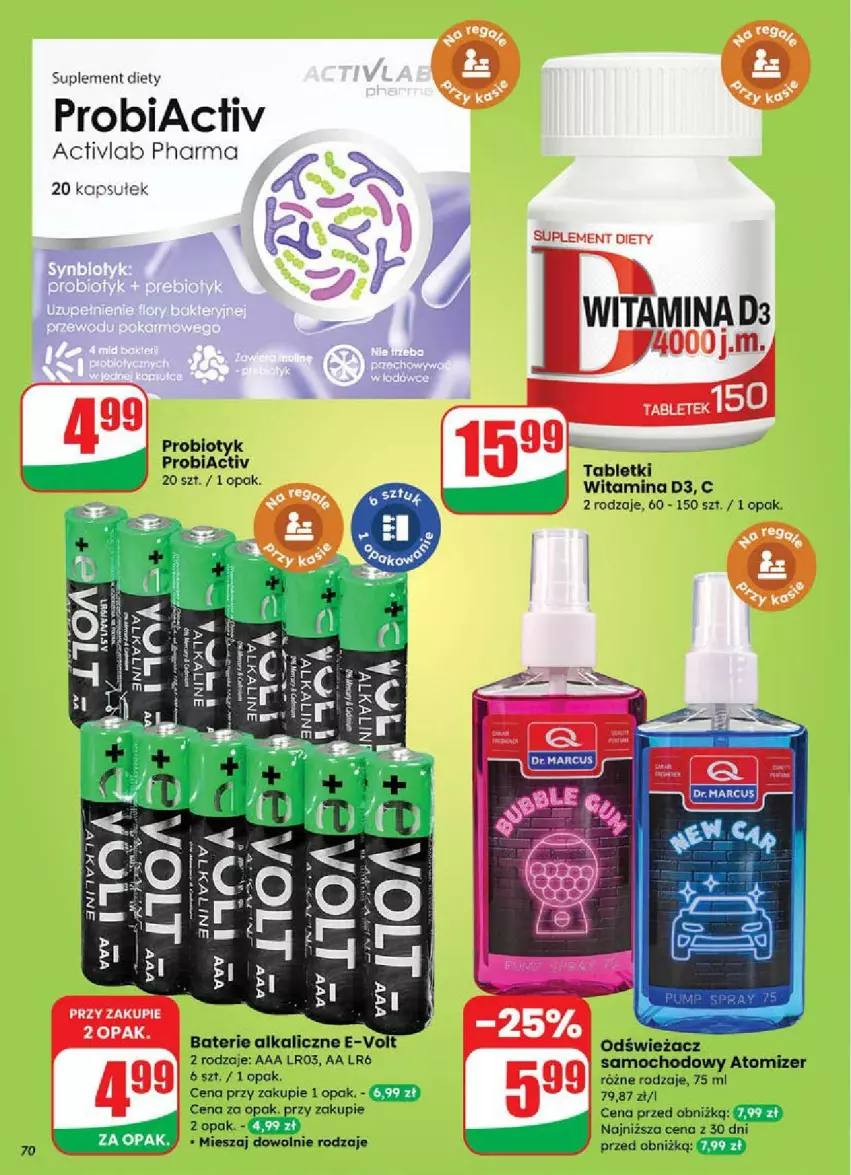 Gazetka promocyjna Dino - ważna 18.06 do 24.06.2025 - strona 68 - produkty: Baterie alkaliczne, Cif, Por, Probiotyk, Suplement diety, Tablet