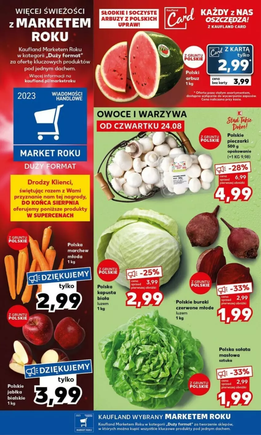 Gazetka promocyjna Kaufland - ważna 28.08 do 30.08.2023 - strona 23 - produkty: Buraki, Jabłka, Masło, Piec, Sałat, Sałata masłowa