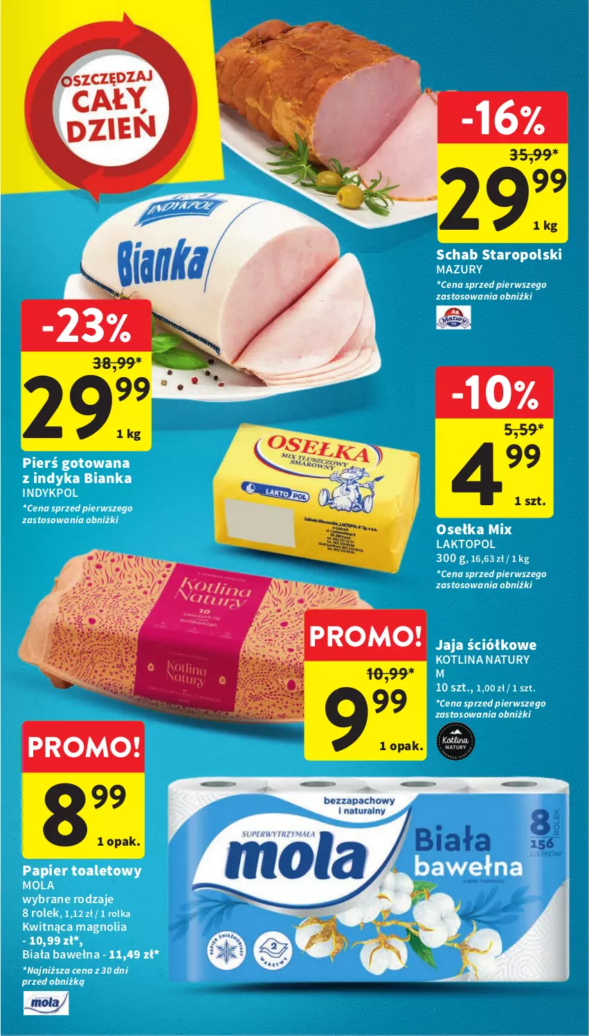 Gazetka promocyjna Intermarche - Gazetka Intermarche - ważna 31.08 do 06.09.2023 - strona 39 - produkty: Bianka, Jaja, Kotlin, Mola, Papier, Papier toaletowy, Top, Wełna