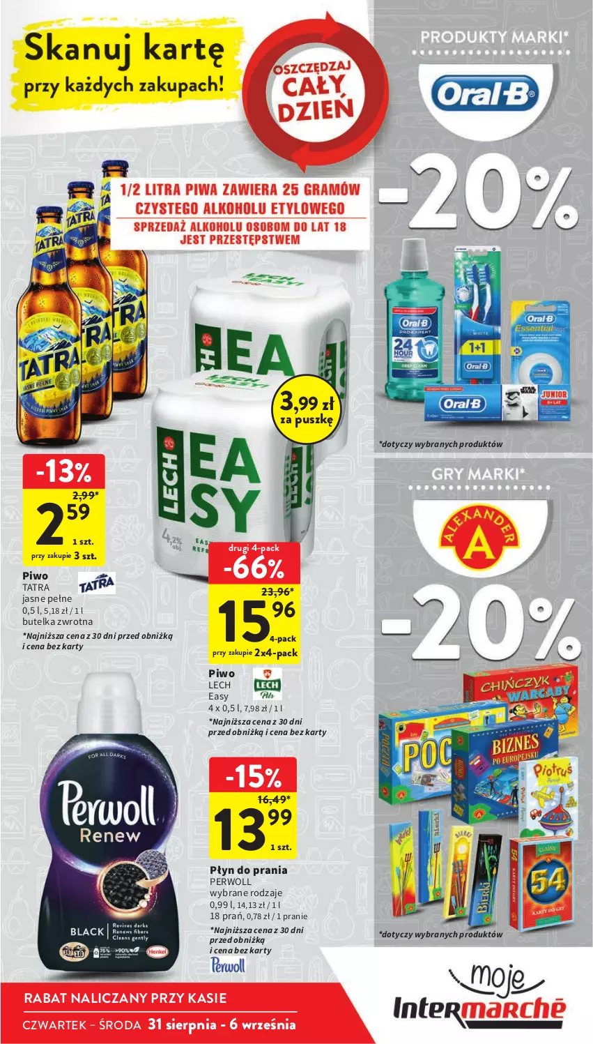 Gazetka promocyjna Intermarche - Gazetka Intermarche - ważna 31.08 do 06.09.2023 - strona 7 - produkty: Perwoll, Piwo, Płyn do prania, Tatra