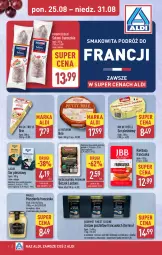 Gazetka promocyjna Aldi - Smakowita podróż do Francji - Gazetka - ważna od 31.08 do 31.08.2025 - strona 1 - produkty: Ser, Mus, Smakowita, Salami, Brie, Pasztet, Kawa, Boczek, Ser pleśniowy, Lazur, Kiełbasa, Musztarda
