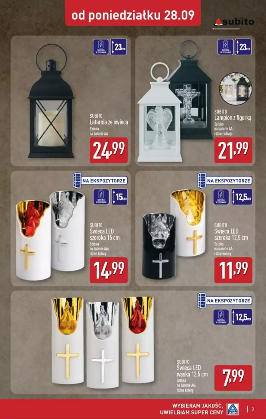 Gazetka promocyjna Aldi - Znicze i stroiki - ważna 28.09 do 28.09.2026 - strona 3 - produkty: Latarnia