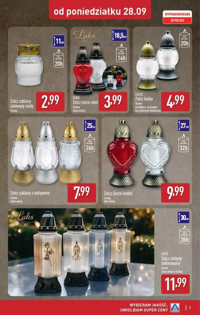 Gazetka promocyjna Aldi - Znicze i stroiki - ważna 28.09 do 28.09.2026 - strona 5 - produkty: LG