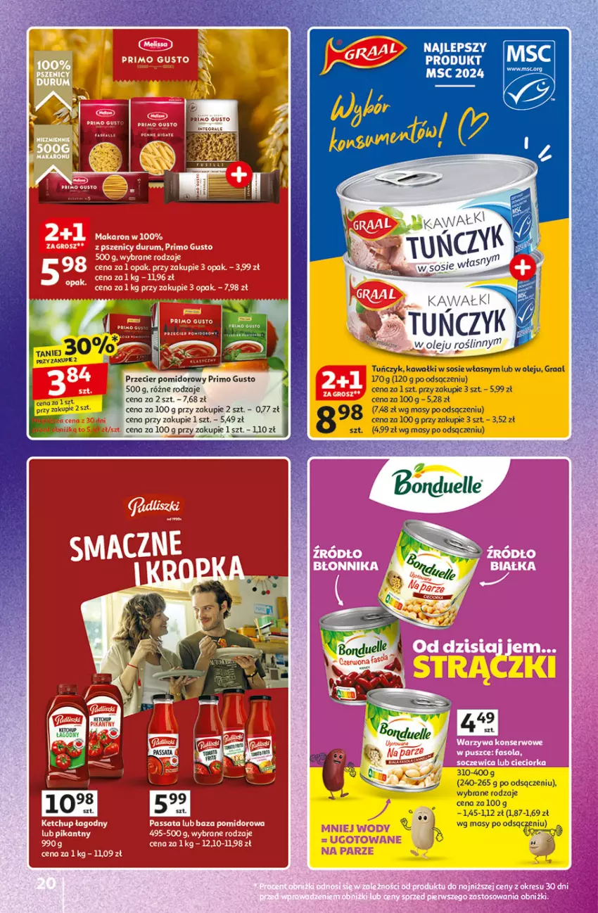 Gazetka promocyjna Auchan - Pewność Niskich Cen Hipermarket - ważna 20.03 do 26.03.2025 - strona 20 - produkty: Gra, Graal, Kawa, Olej, Sos, Tuńczyk