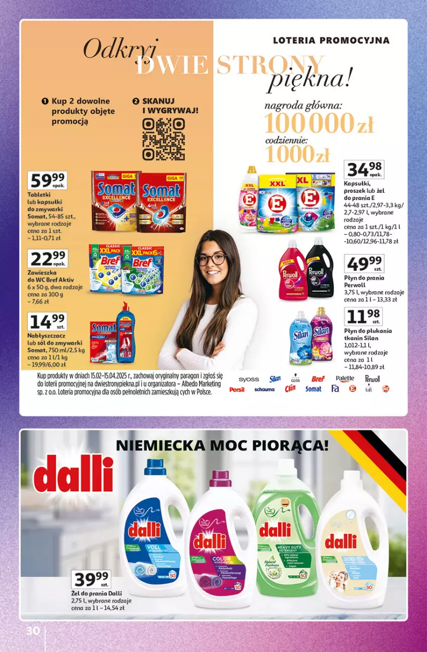 Gazetka promocyjna Auchan - Pewność Niskich Cen Hipermarket - ważna 20.03 do 26.03.2025 - strona 30 - produkty: Bref, Fa, Gin, Gry, HP, Persil, Perwoll, Płyn do płukania, Płyn do prania, Schauma, Sól, Somat, Syoss, Tablet, Zmywarki