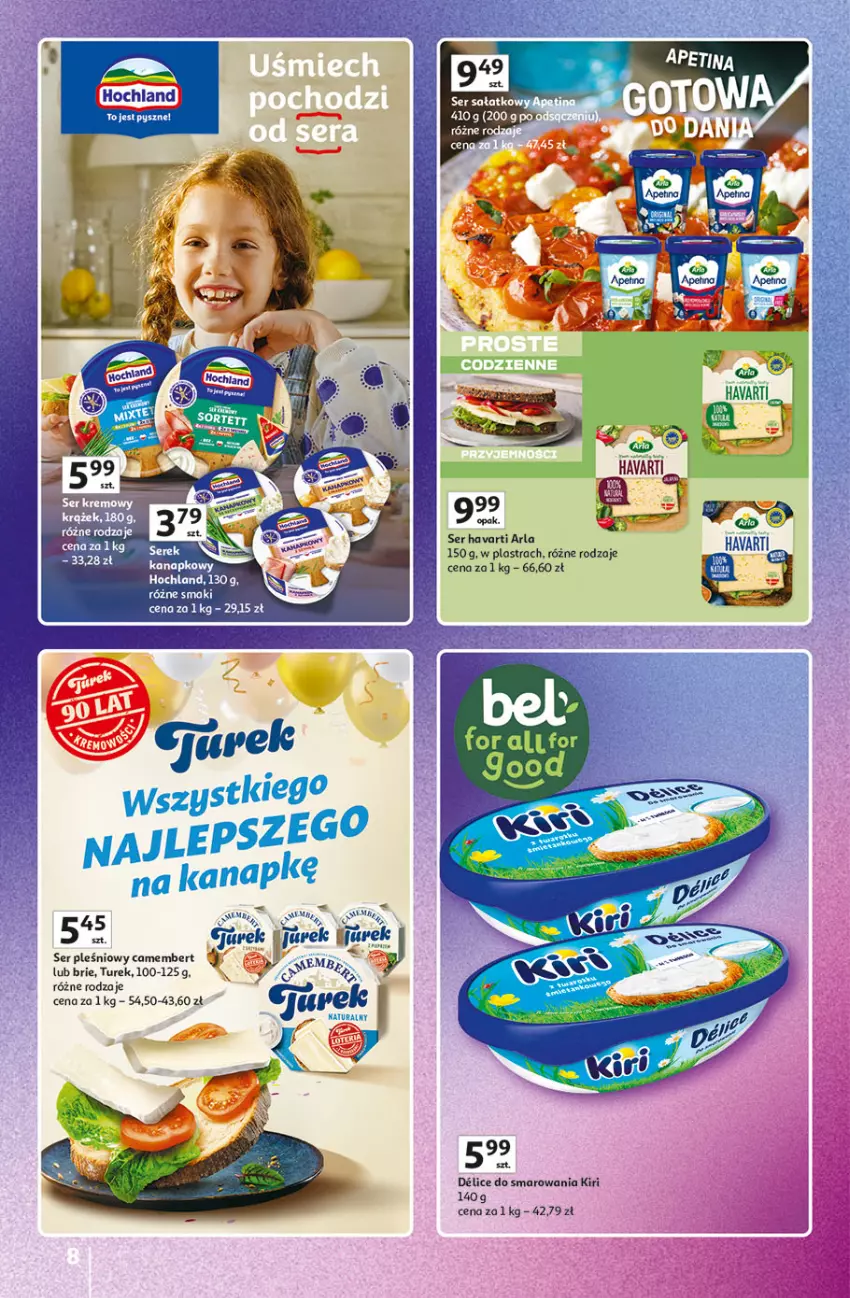 Gazetka promocyjna Auchan - Pewność Niskich Cen Hipermarket - ważna 20.03 do 26.03.2025 - strona 8 - produkty: Brie, Camembert, Havarti, Ser