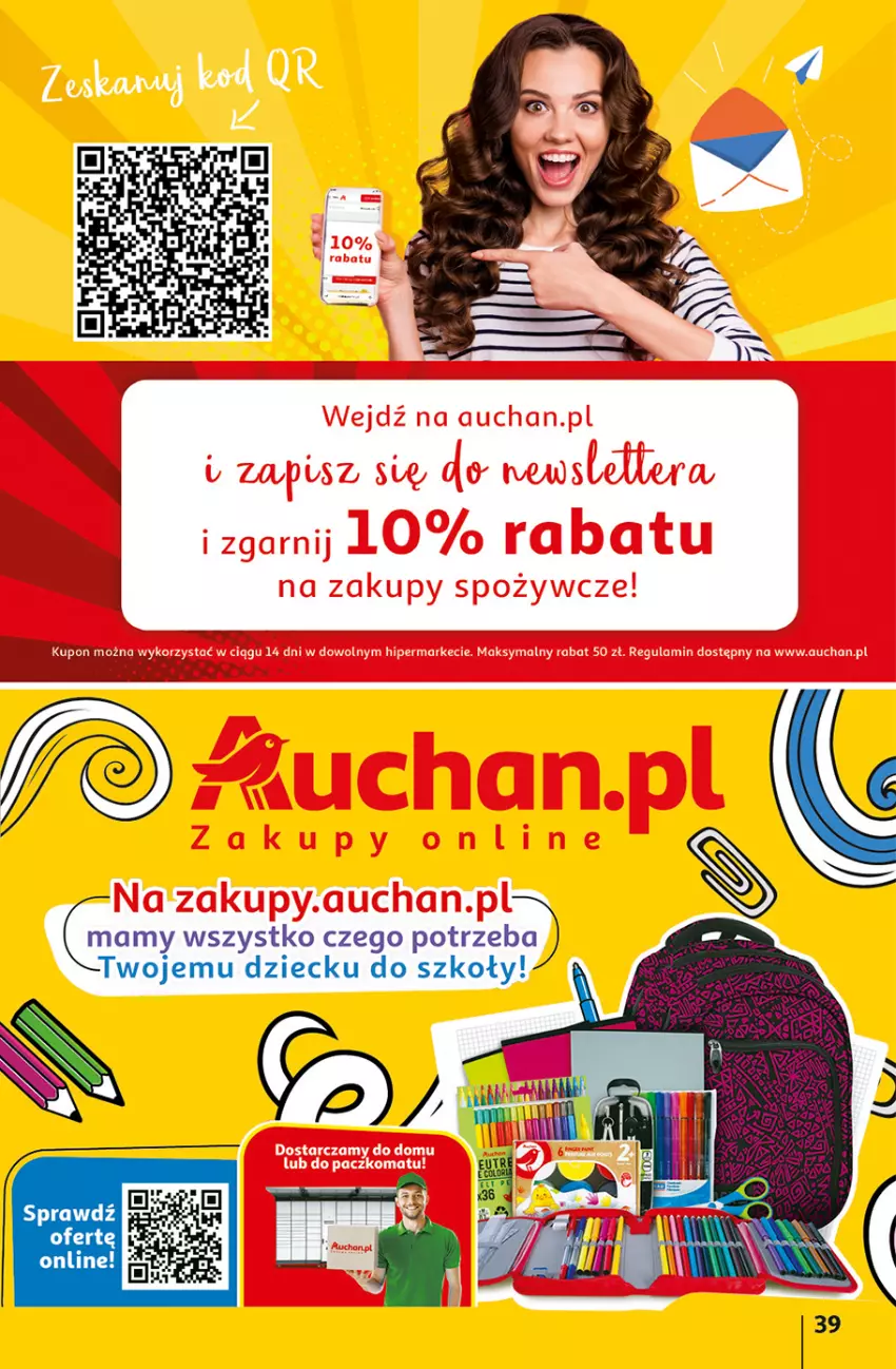 Gazetka promocyjna Auchan - Szkoła oszczędzania Temat PrzeAtrakcje cenowe Hipermarkety - ważna 18.08 do 24.08.2022 - strona 39