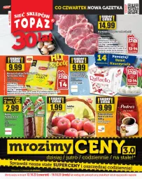 Gazetka promocyjna Topaz - Gazetka - Gazetka - ważna od 18.10 do 18.10.2023 - strona 1 - produkty: Top, Karkówka wieprzowa, Kawa mielona, Kawa, Lipton, Ferrero, Waga, Herbata, Napój, Fa