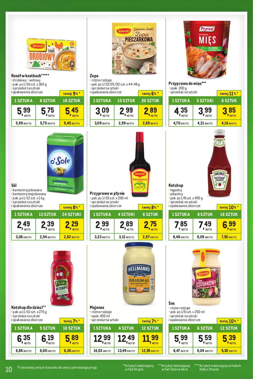 Gazetka promocyjna Makro - Kupujesz więcej płacisz mniej - oferta z alkoholem - ważna 01.10 do 31.10.2023 - strona 10 - produkty: Dzieci, Ketchup, Majonez, Przyprawa w płynie, Rosół, Sól, Sos, Zupa