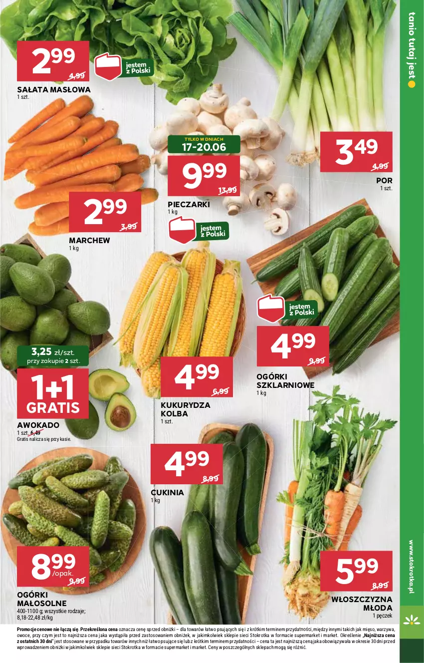 Gazetka promocyjna Stokrotka - Market - ważna 17.06 do 25.06.2025 - strona 7 - produkty: Gra, Kukurydza, Masło, Mięso, Owoce, Piec, Por, Sałat, Sałata masłowa, Warzywa