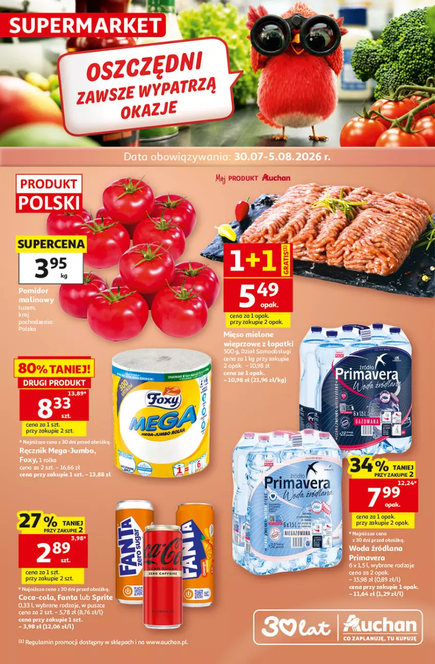 Gazetka promocyjna Auchan - 30 Lat Supermarket - ważna 30.07 do 05.08.2026 - strona 1 - produkty: LG