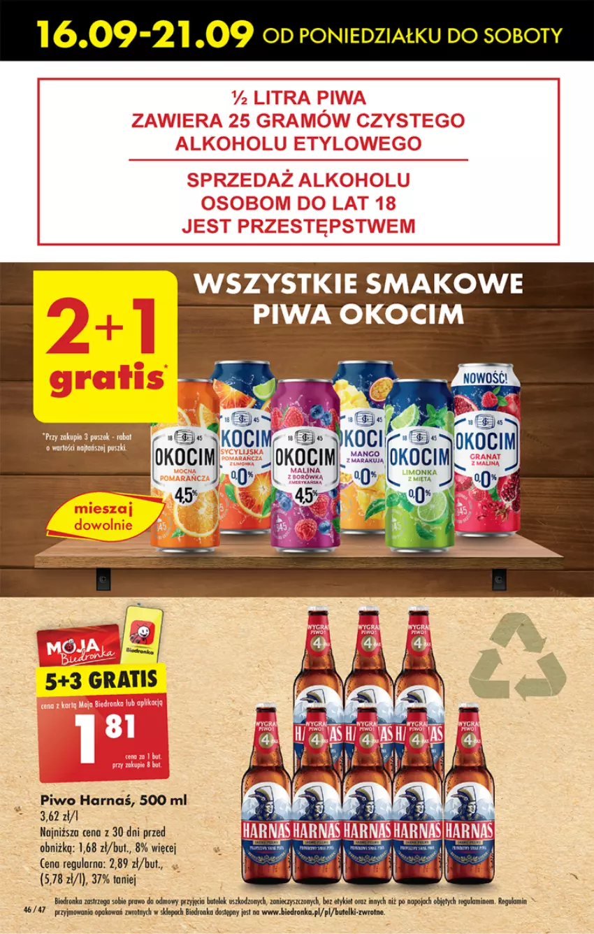 Gazetka promocyjna Biedronka - Od Poniedziałku - ważna 16.09 do 21.09.2024 - strona 60 - produkty: Gra, Harnaś, Koc, Okocim, Piwo