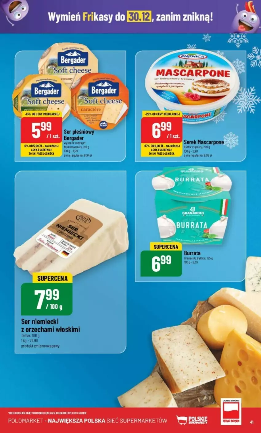 Gazetka promocyjna PoloMarket - ważna 20.12 do 23.12.2023 - strona 36 - produkty: Burrata, Mascarpone, Ser, Ser pleśniowy, Serek