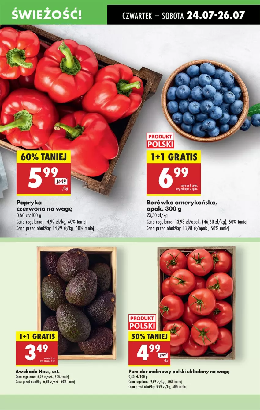Gazetka promocyjna Biedronka - Od Czwartku - ważna 24.07 do 30.07.2025 - strona 19 - produkty: Borówka, Borówka amerykańska, Gra, Papryka, Pomidor malinowy