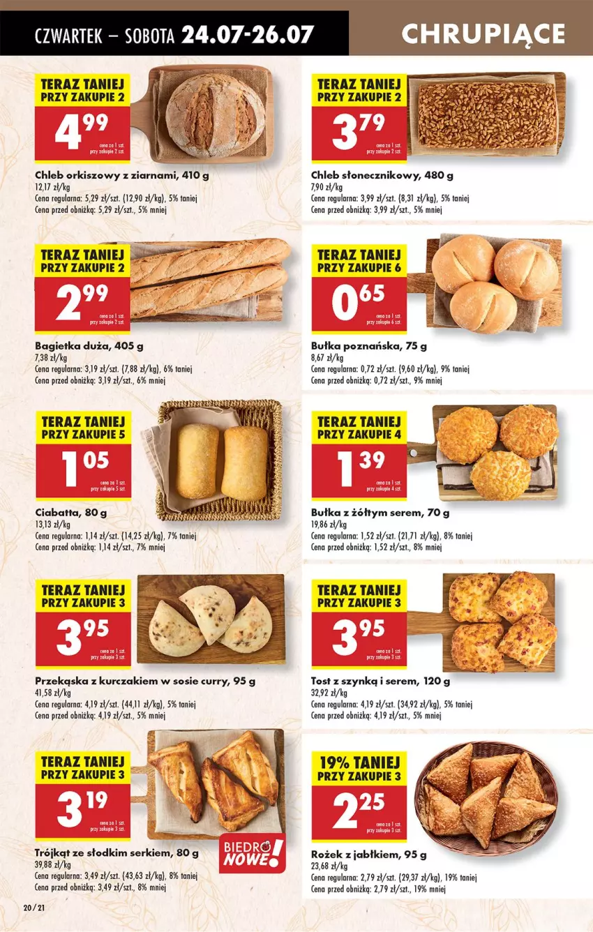 Gazetka promocyjna Biedronka - Od Czwartku - ważna 24.07 do 30.07.2025 - strona 28 - produkty: Bagietka, Bułka, Chleb, Ciabatta, Kurczak, Ser, Sos, Tera