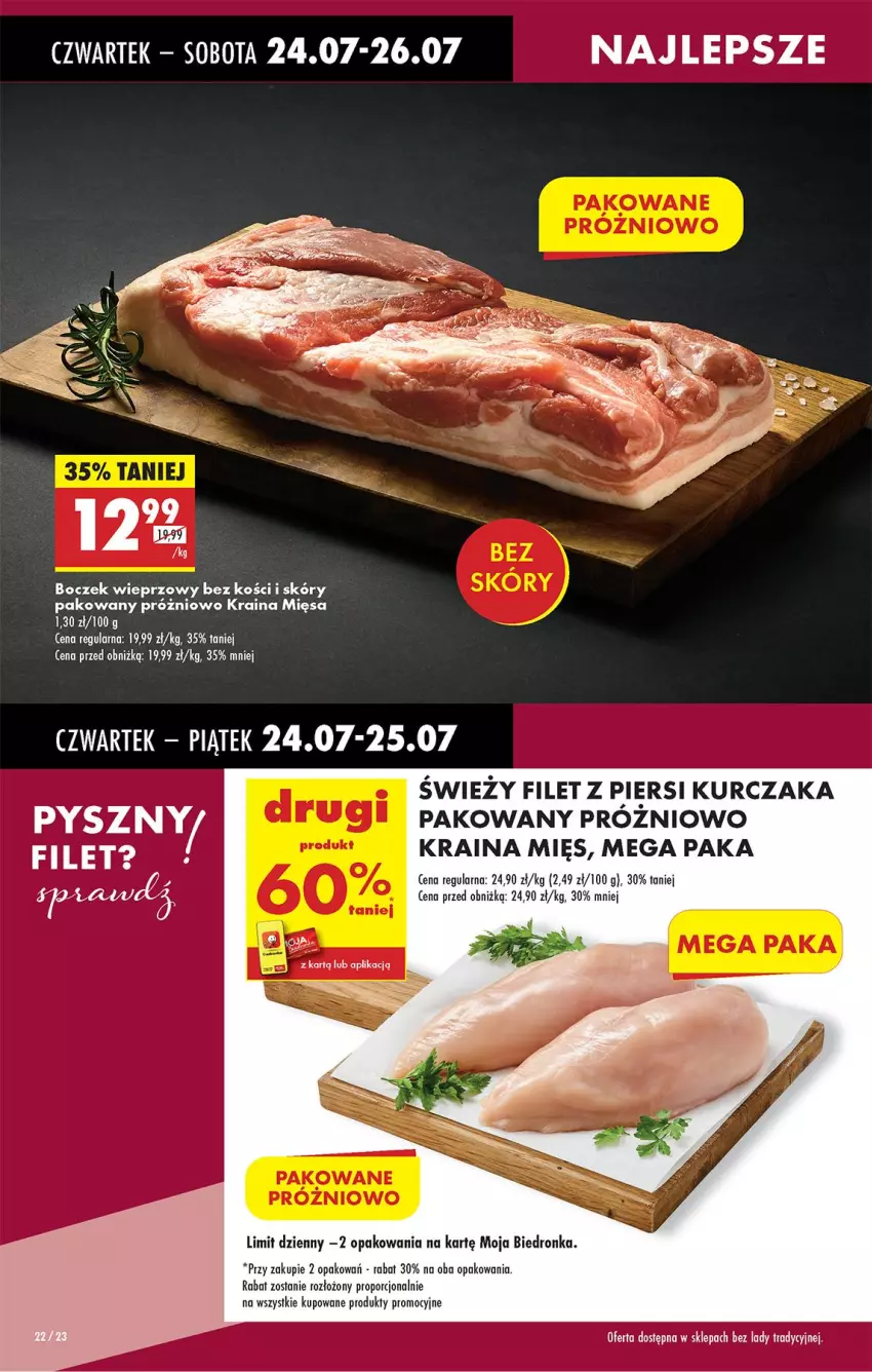 Gazetka promocyjna Biedronka - Od Czwartku - ważna 24.07 do 30.07.2025 - strona 30 - produkty: Boczek, Boczek wieprzowy, Filet z piersi kurczaka, Kurczak, Por
