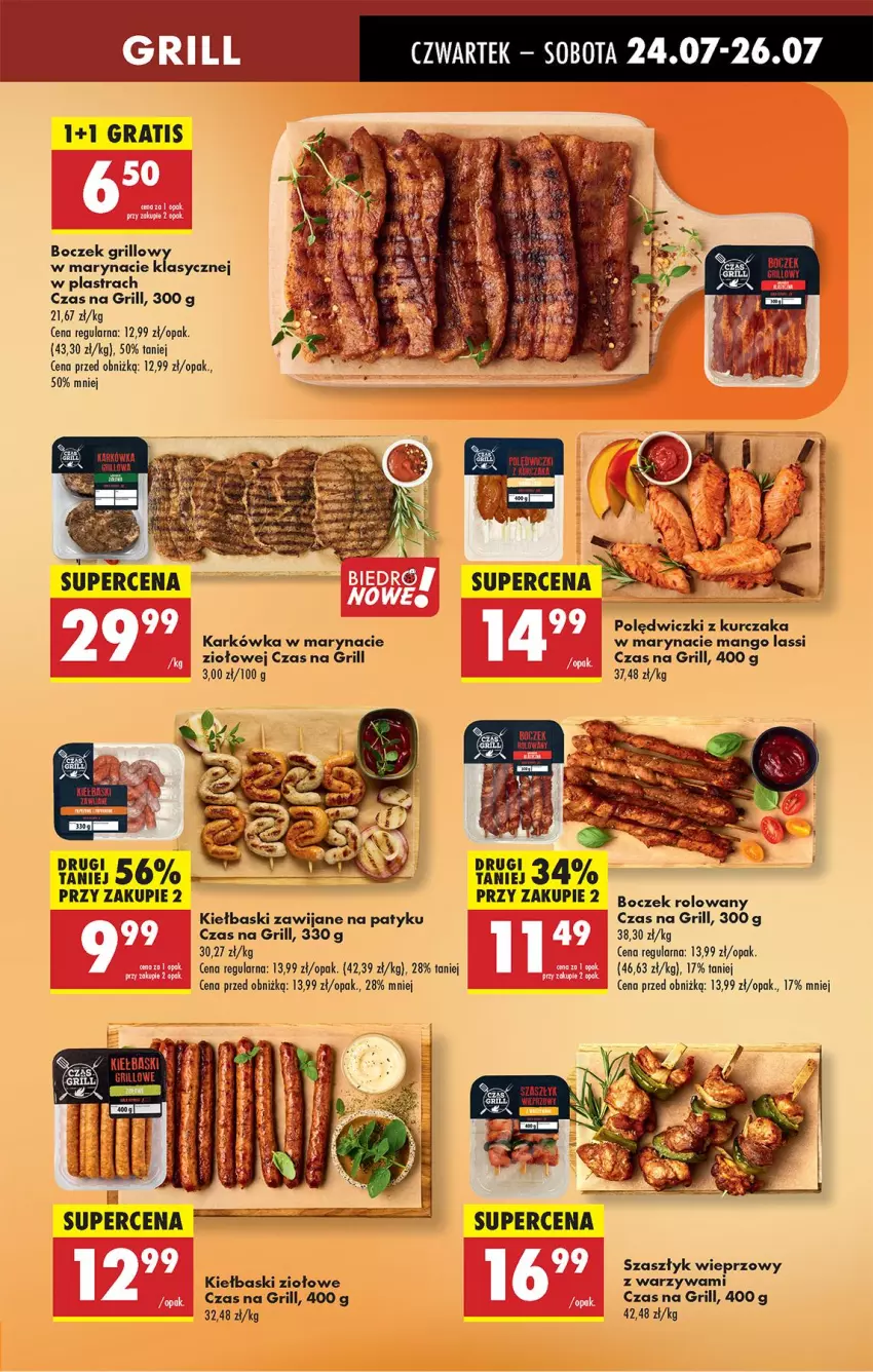 Gazetka promocyjna Biedronka - Od Czwartku - ważna 24.07 do 30.07.2025 - strona 33 - produkty: Boczek, Grill, Kurczak, Mango, Polędwiczki z kurczaka, Por, Warzywa