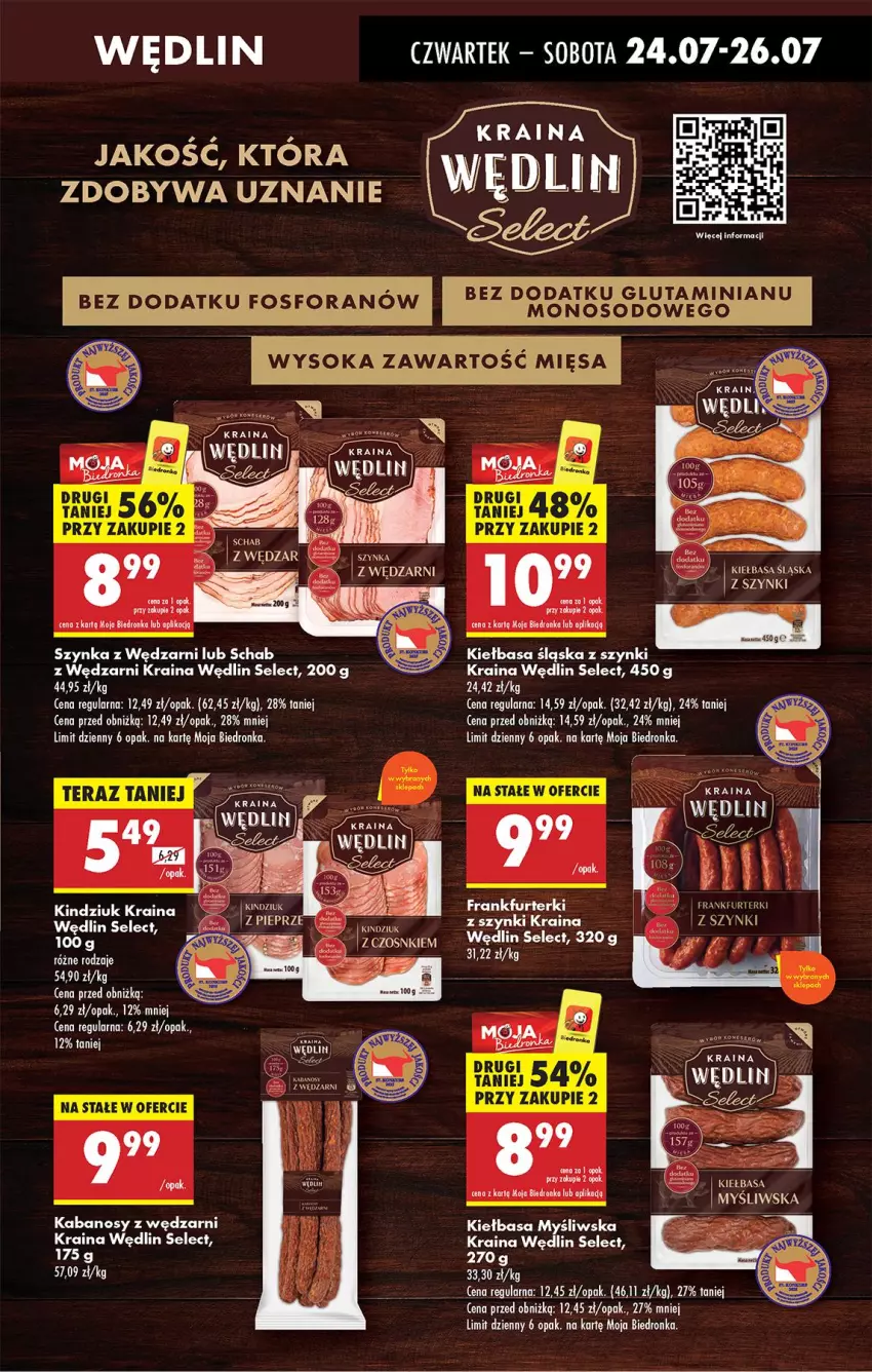 Gazetka promocyjna Biedronka - Od Czwartku - ważna 24.07 do 30.07.2025 - strona 41 - produkty: Frankfurterki, Kabanos, Kiełbasa, Kiełbasa śląska, Szynka